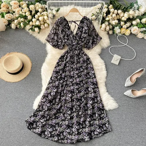 Luxencea™️ Floral Boho Maxi Dress
