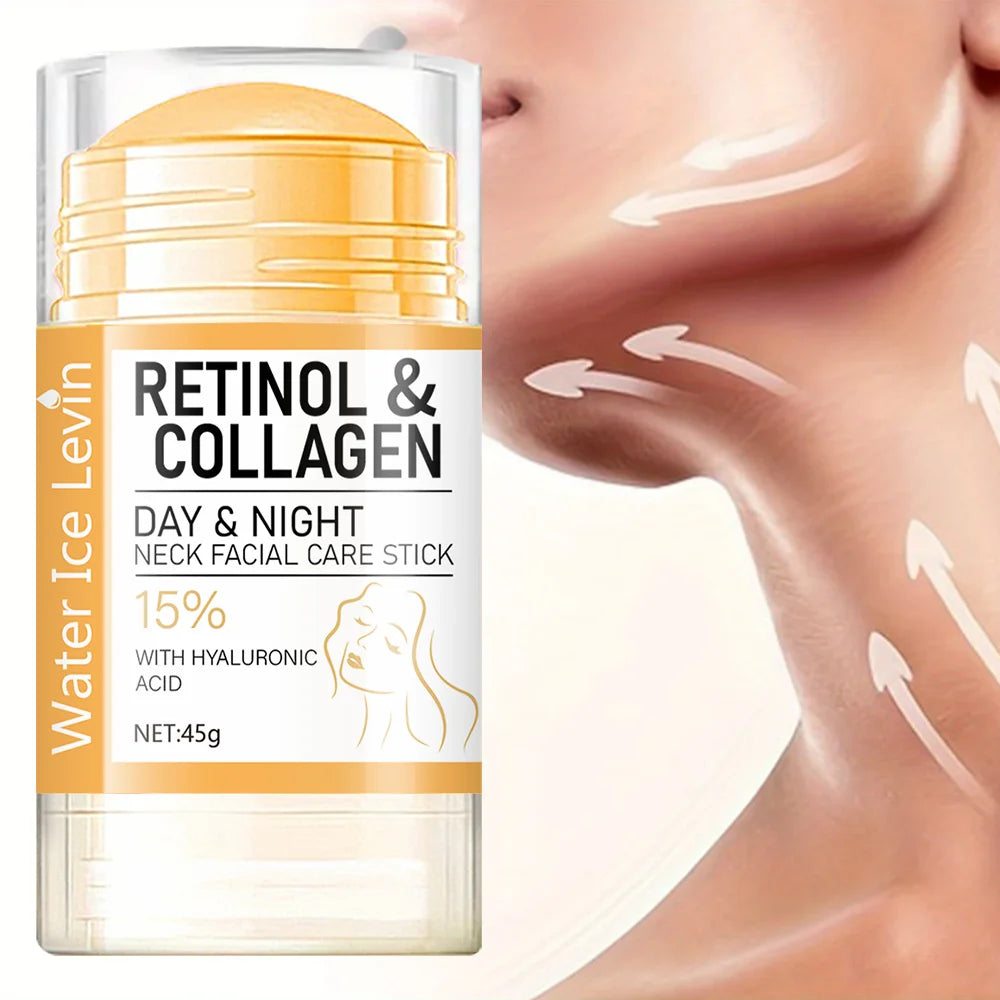 Luxencea™ Stick Cou & Visage au Rétinol et Collagène – Soin Raffermissant Jour & Nuit