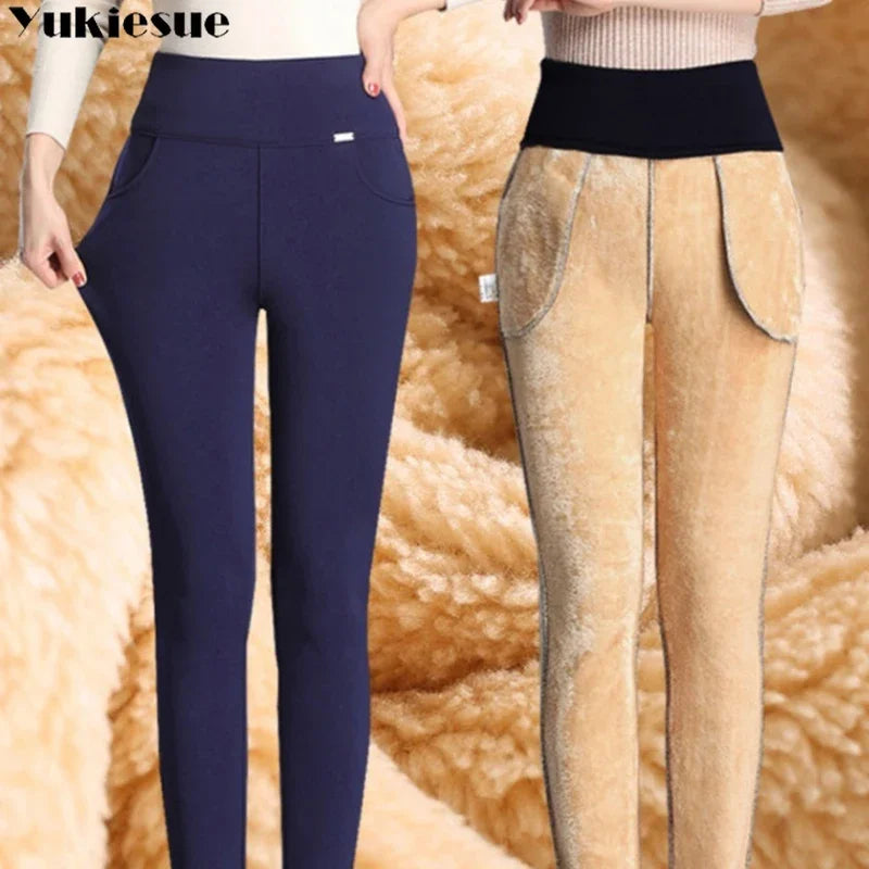 Luxencea™ High-Waist Warm Elastic Pencil Pants for Women