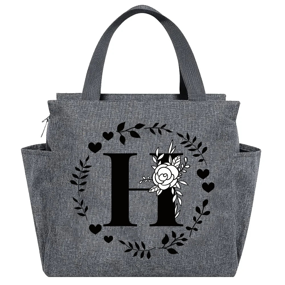 Luxencea™️ Personalized Floral Elegant Lunch Bag