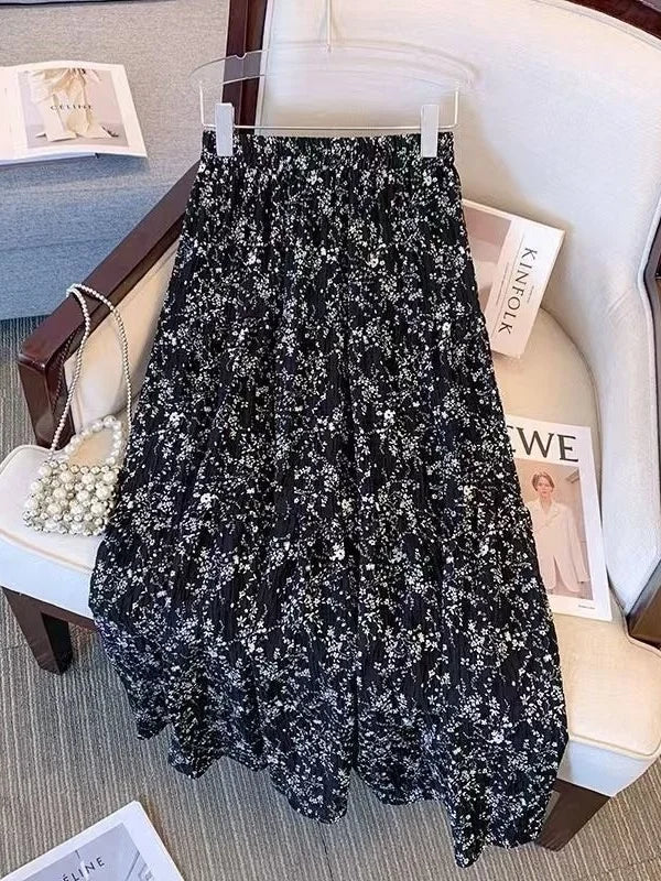 Luxencea™️ Elegant Boho Floral Maxi Skirt