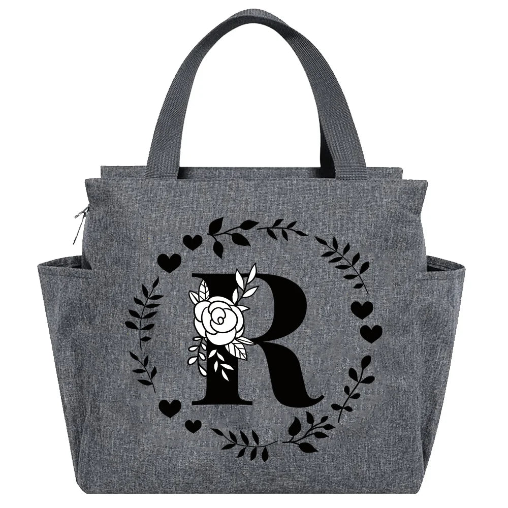 Luxencea™️ Personalized Floral Elegant Lunch Bag