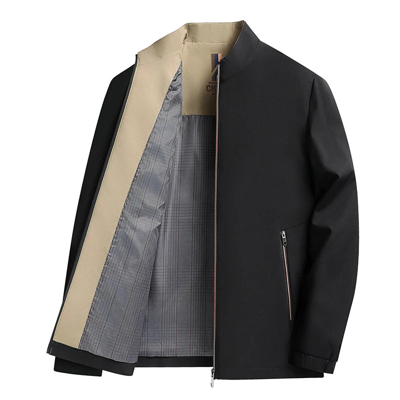Luxencea™ Spring-Autumn Stand Collar Business Casual Jacket for Men
