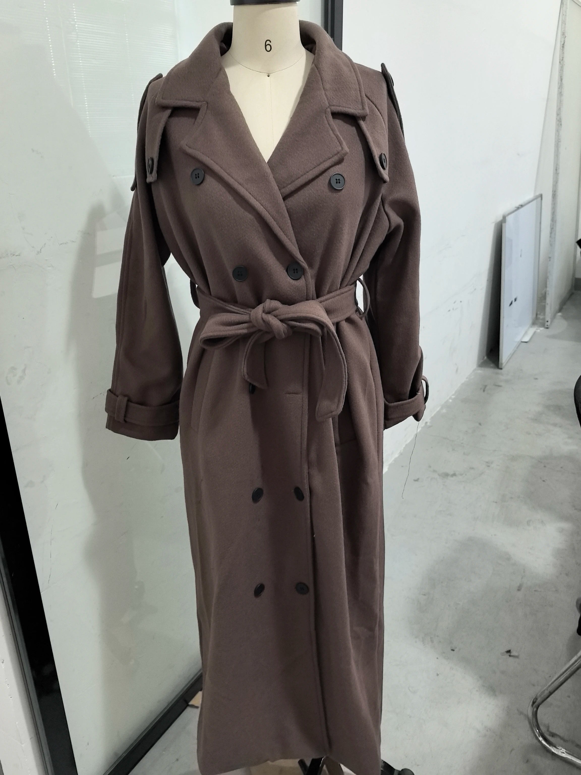 Luxencea™ Elegant Long Wool Winter Coat