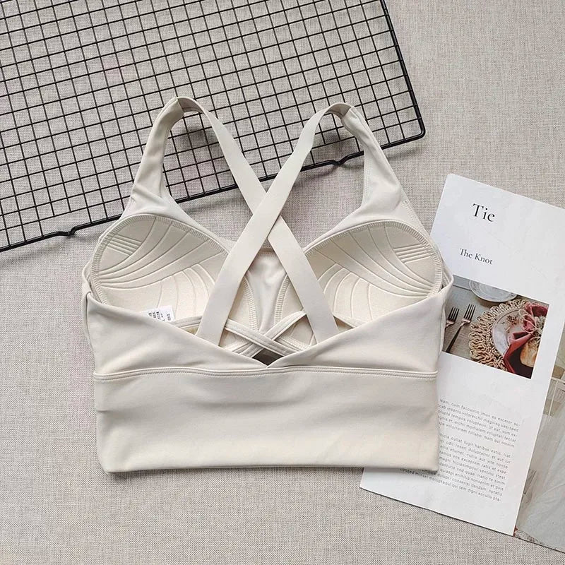 Luxencea™️ – Cross Back Support Sports Bra