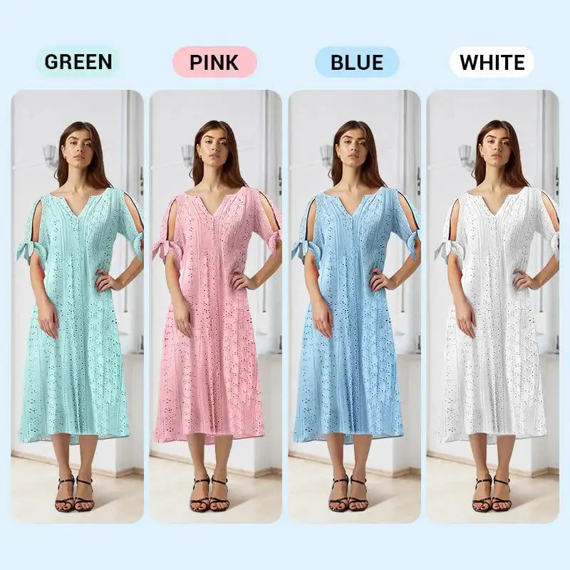 Luxencea™️ Chic Eyelet Summer Dress
