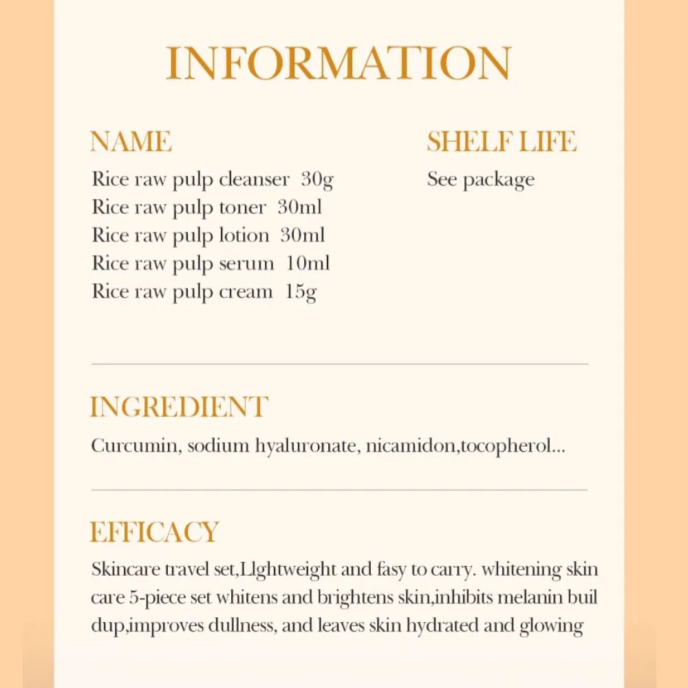 Luxencea™ – Rice Raw Whitening Set