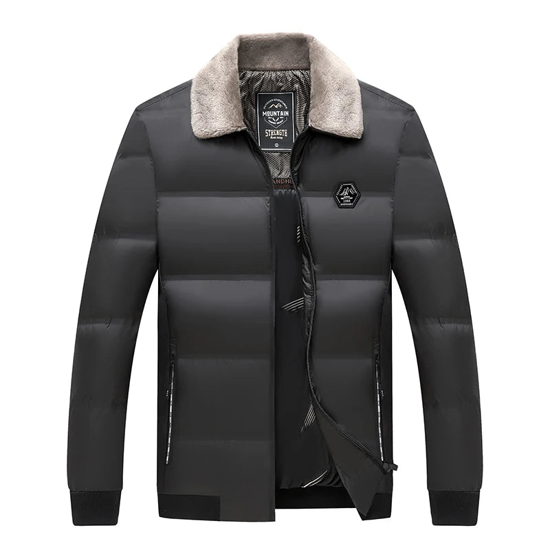 Luxencea™ Velvet-Lined Winter Puffer Parka Jacket for Men