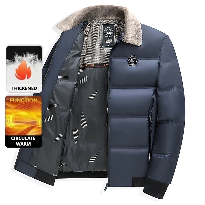 Luxencea™ Velvet-Lined Winter Puffer Parka Jacket for Men