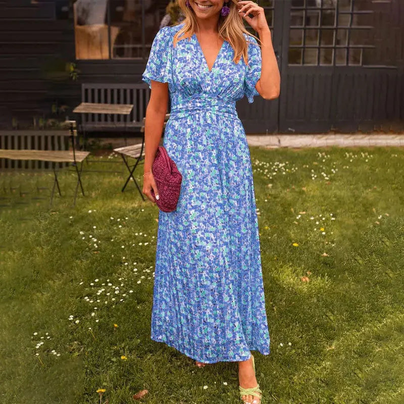 Luxencea™️ Elegant Floral Maxi Summer Dress