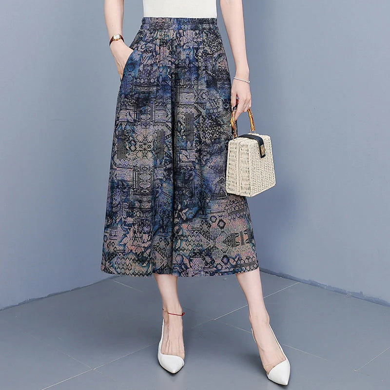 Luxencea™️ Elegant Floral Flowing Pants