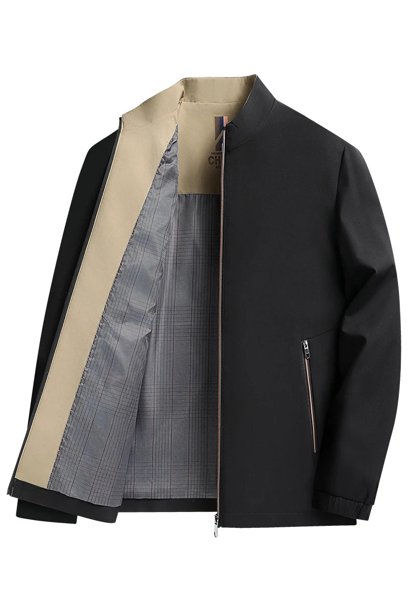 Luxencea™ Spring-Autumn Stand Collar Business Casual Jacket for Men
