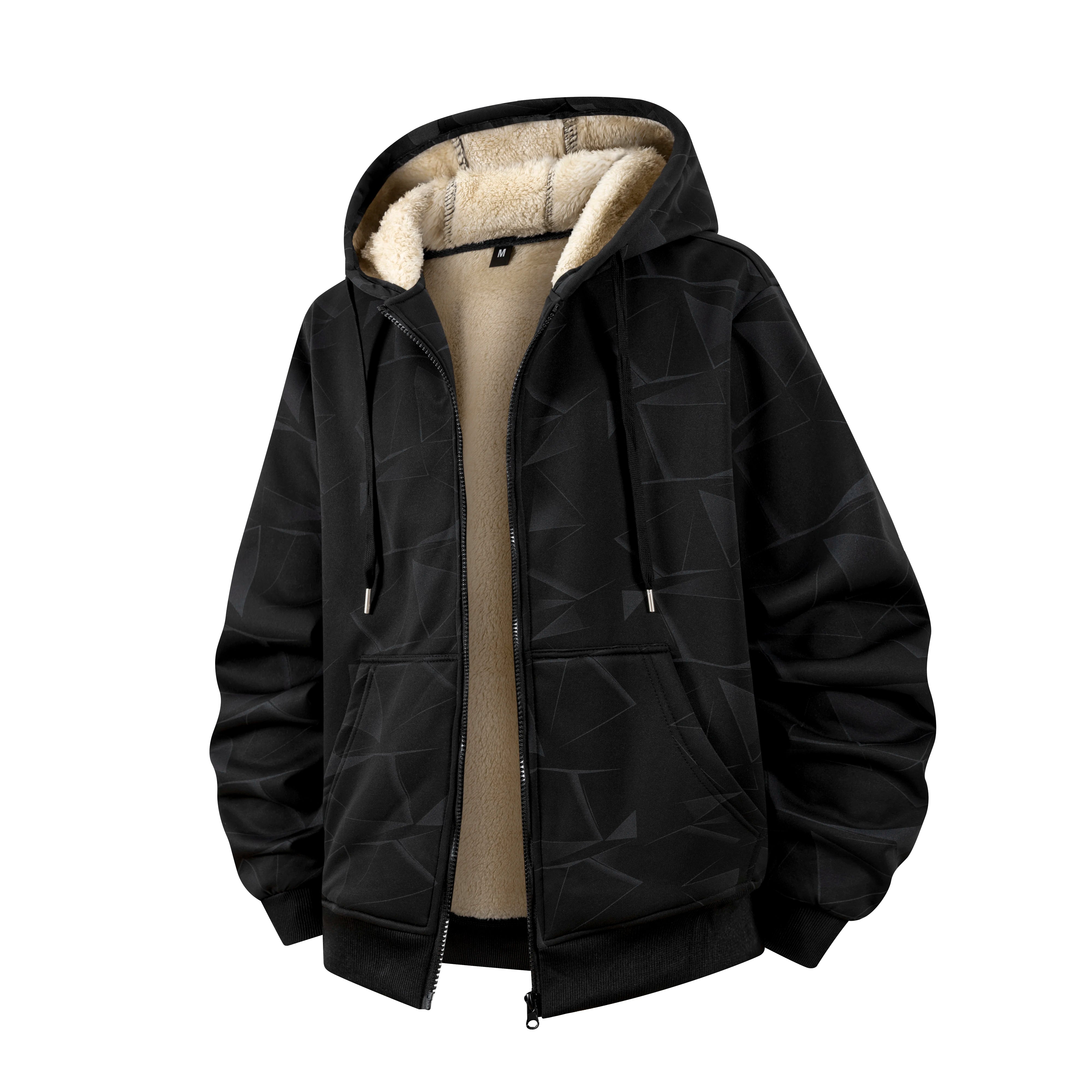 Luxencea™ Lambswool Fleece Hooded Winter Jacket for Men