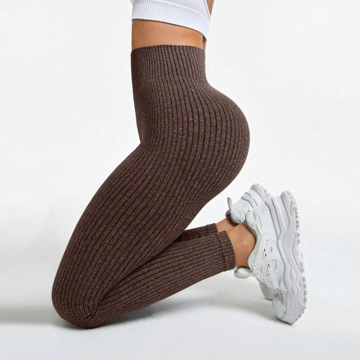 Luxencea™️ – High-Waist Ribbed Sculpting Leggings