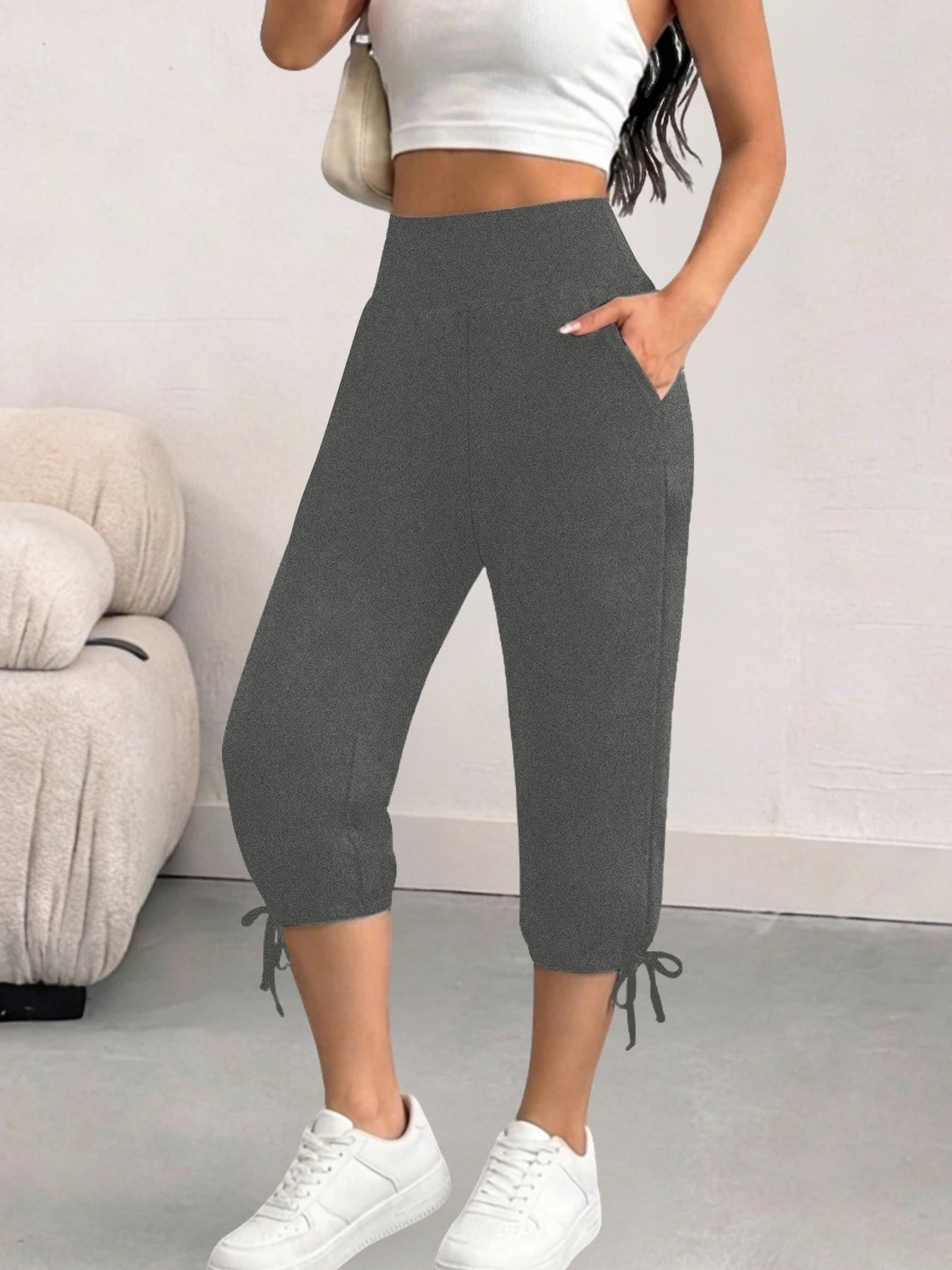 Luxencea™️ Elegant Comfort Capri Pants with Pockets