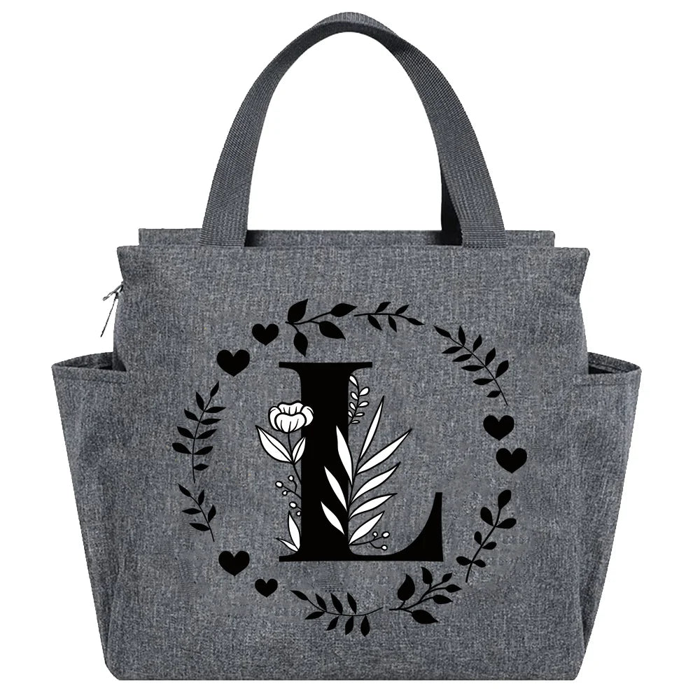 Luxencea™️ Personalized Floral Elegant Lunch Bag