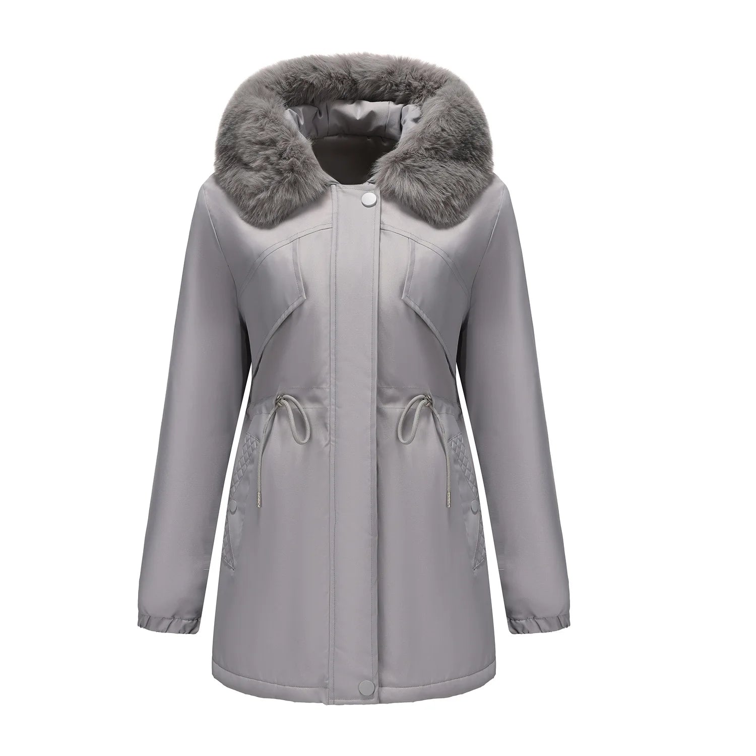 Luxencea™ Women’s Fur-Trim Long Winter Parka