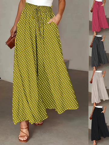 Luxencea™️ Elegant Flowy Polka Dot Maxi Skirt