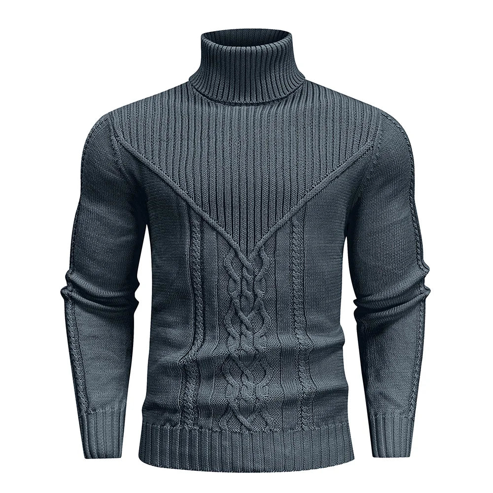 Luxencea™ Men’s Chunky Cable Knit Crewneck Sweater