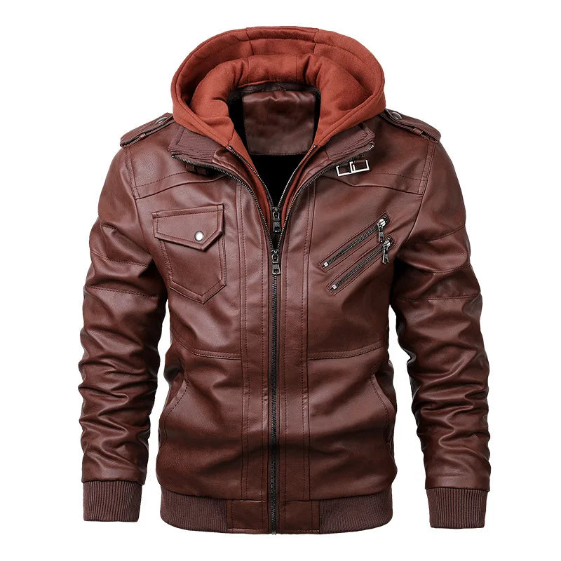 Luxencea™ Men’s PU Moto Biker Jacket