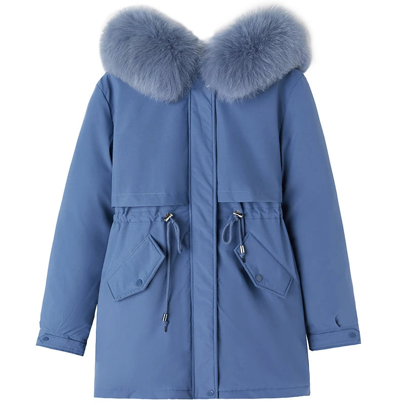Luxencea™ Fur Collar Hooded Long Winter Parka