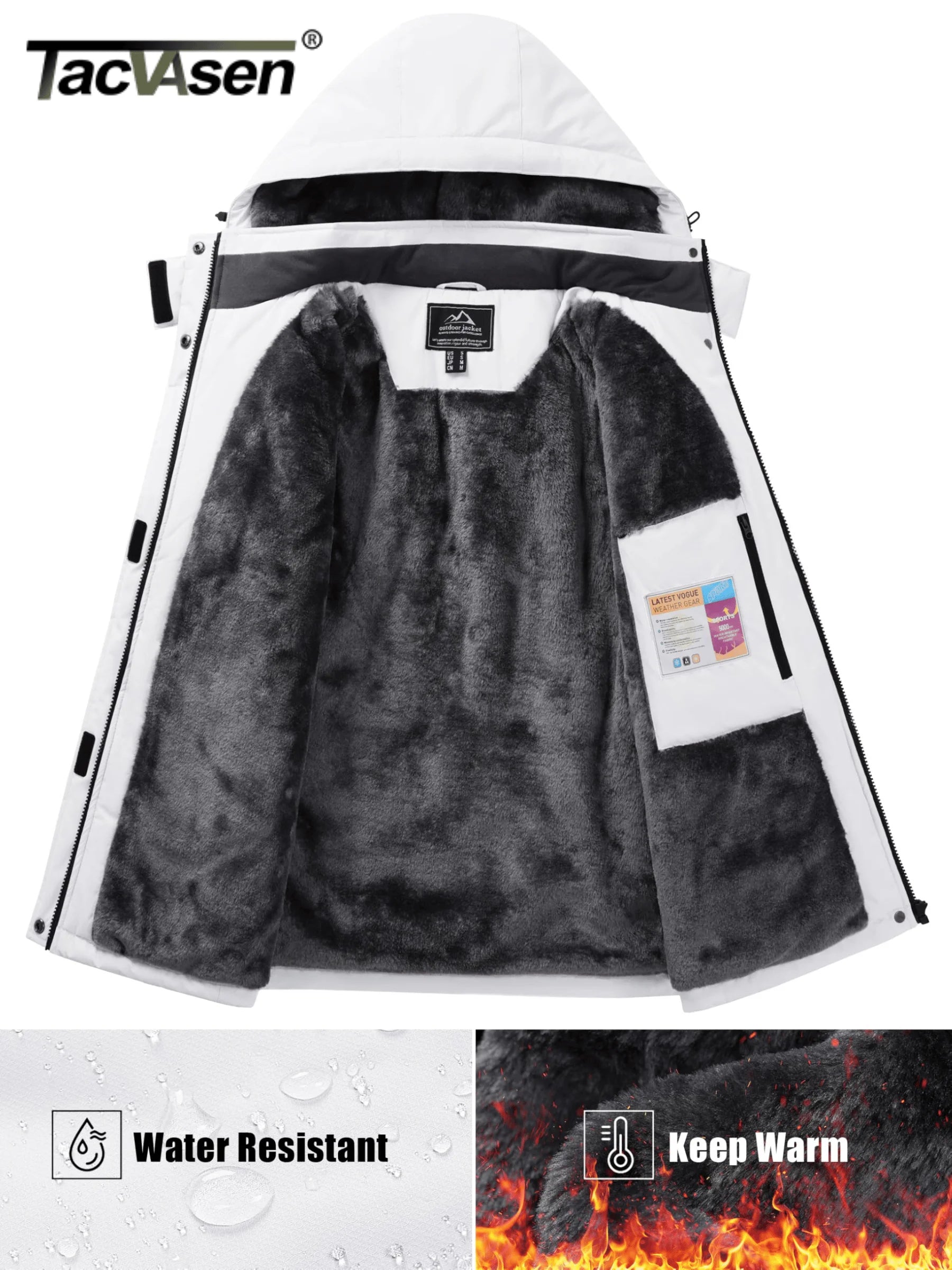 Luxencea™ Women’s Fleece-Lined Waterproof Parka