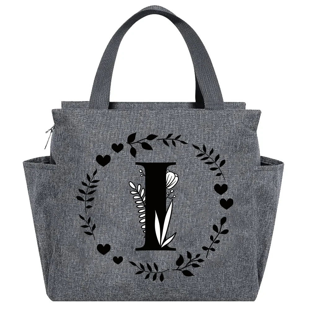 Luxencea™️ Personalized Floral Elegant Lunch Bag