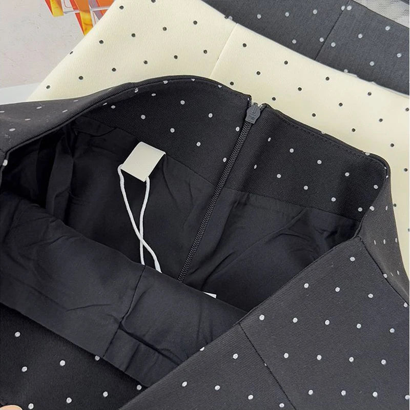 Luxencea™️ Elegant Polka Dot Mini Skirt with Built-in Shorts