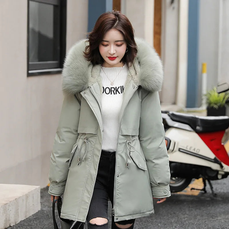 Luxencea™ Fur Collar Hooded Long Winter Parka