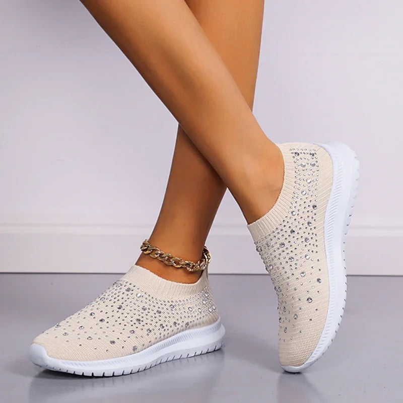 Luxencea™️ – Elegant Sparkle Comfort Sneakers