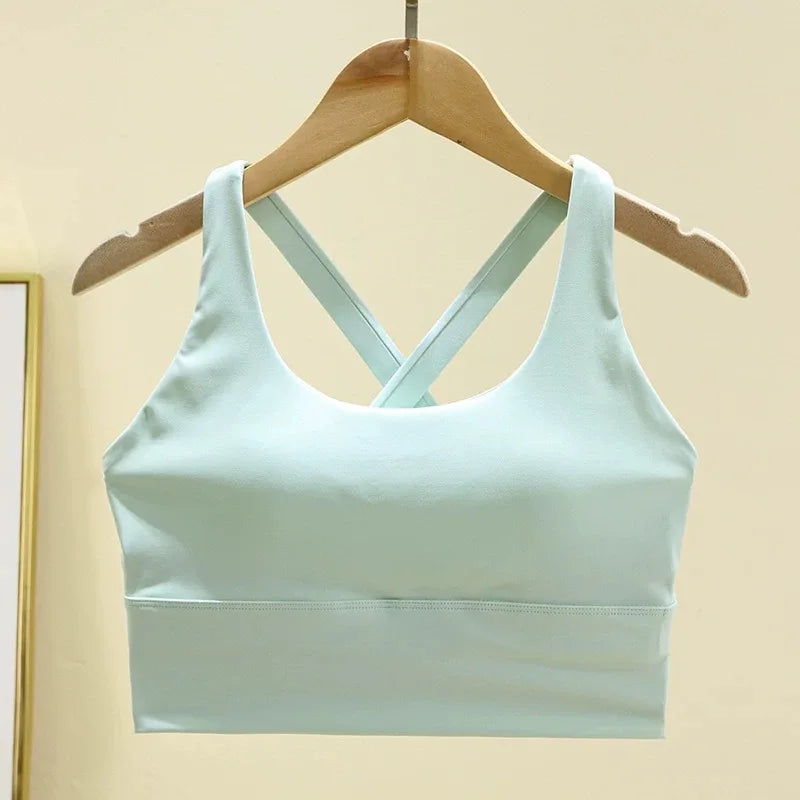 Luxencea™️ – Cross Back Support Sports Bra
