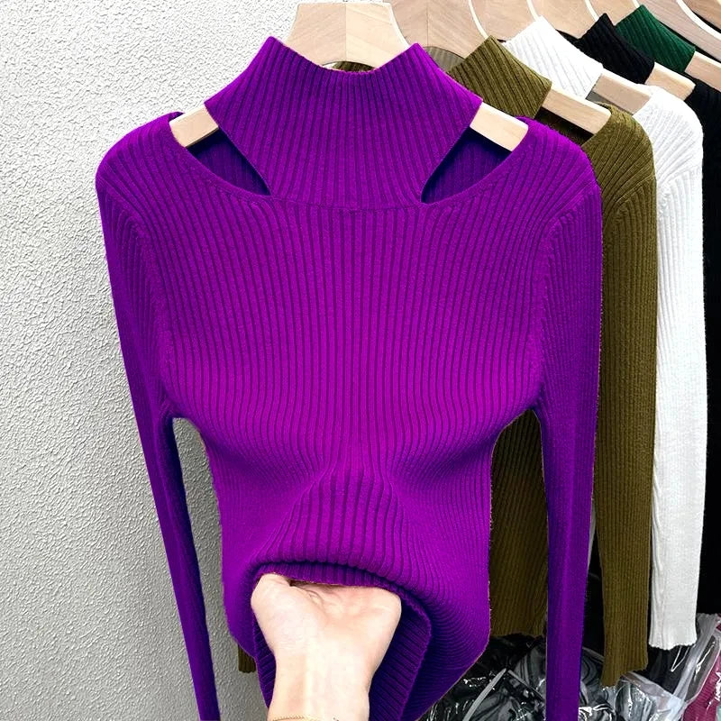 Luxencea™ Cut-Out Elegance Sweater
