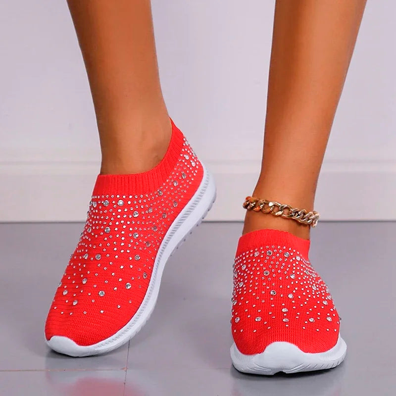 Luxencea™️ – Elegant Sparkle Comfort Sneakers