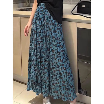 Luxencea™️ Elegant Floral Pleated Skirt