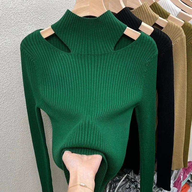Luxencea™ Cut-Out Elegance Sweater