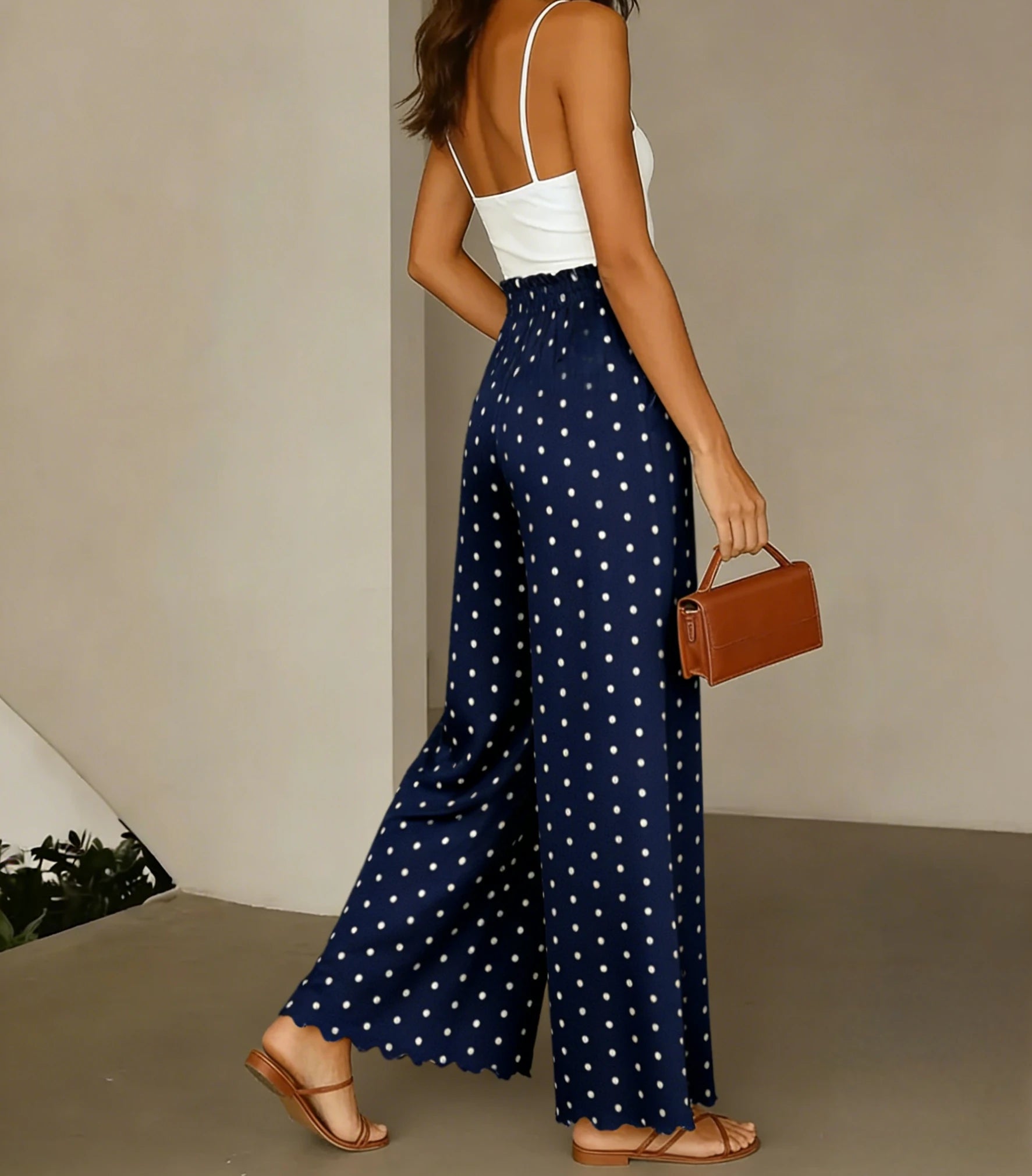 Luxencea™️ Elegant Polka Dot Wide-Leg Pants