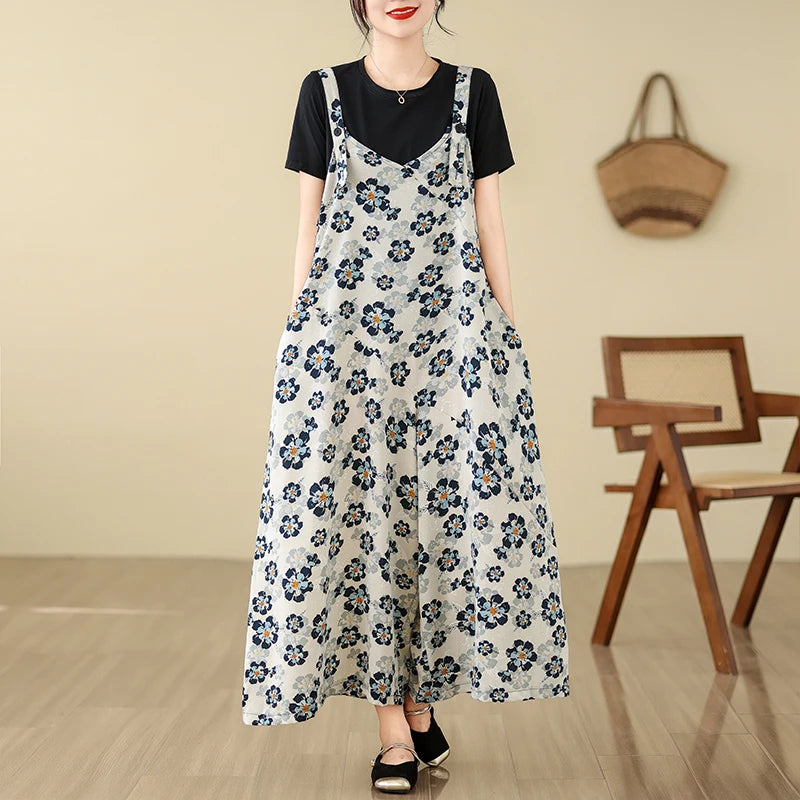 Luxencea™️ – Elegant Floral Loose Jumpsuit