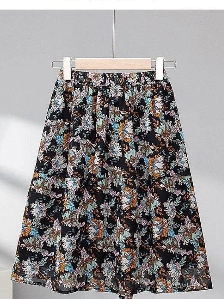 Luxencea™️ Elegant Floral Summer Skirt