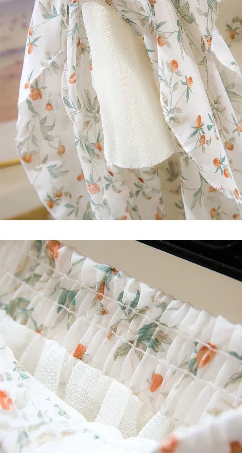 Luxencea™️ Floral Ruffle Soft Elegance Skirt