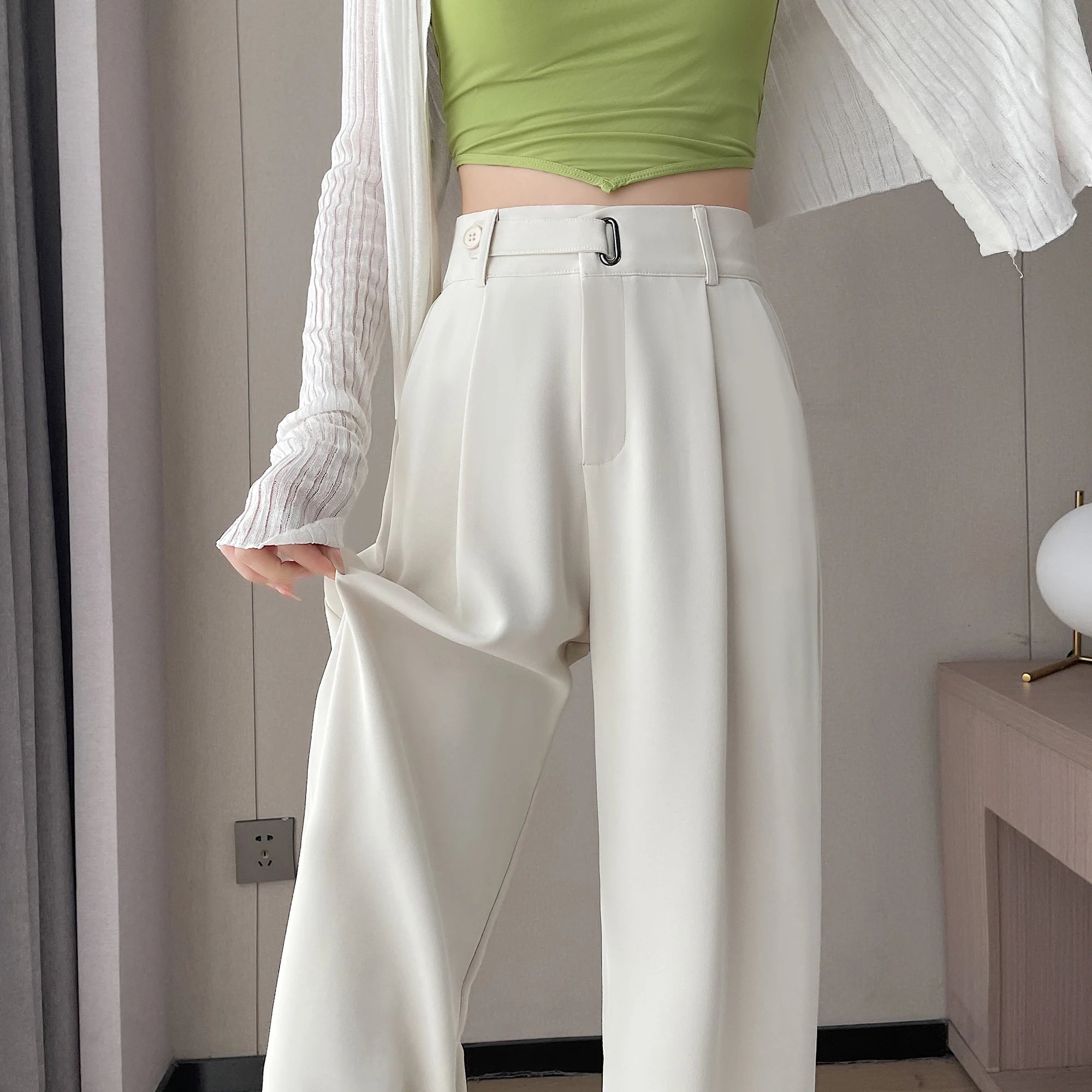 Luxencea™️ High-Waist Wide-Leg Elegant Pants