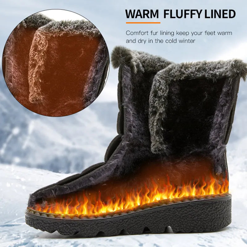 Luxencea™ Women’s Waterproof Fur Winter Boots