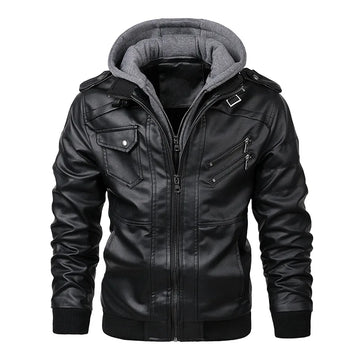 Luxencea™ Men’s PU Moto Biker Jacket