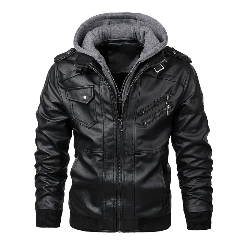 Luxencea™ Men’s PU Moto Biker Jacket