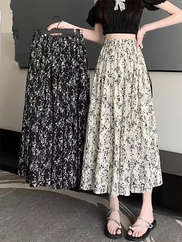 Luxencea™️ Elegant Boho Floral Maxi Skirt