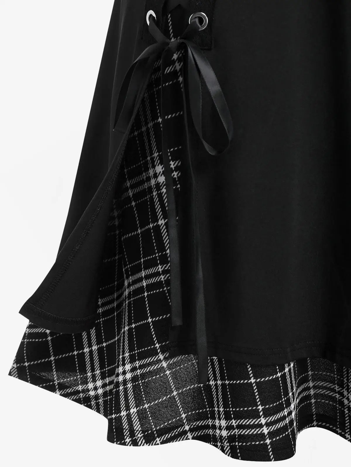 Luxencea™️ Gothic Chic Lace-Up Skirt with Chain