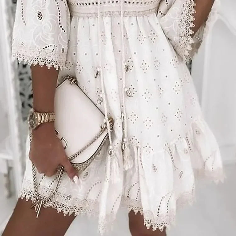 Luxencea™️ Elegant Lace Boho Dress