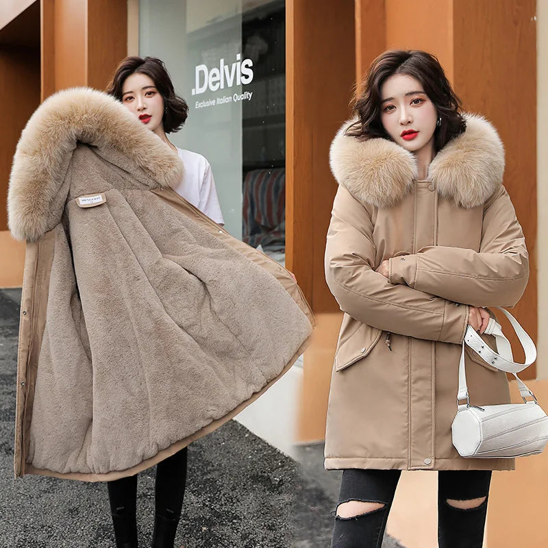 Luxencea™ Fur Collar Hooded Long Winter Parka