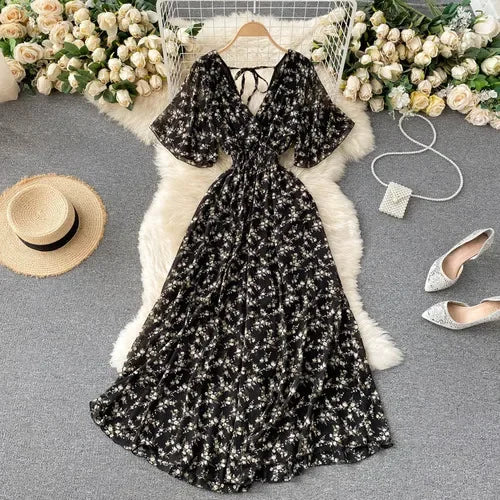 Luxencea™️ Floral Boho Maxi Dress