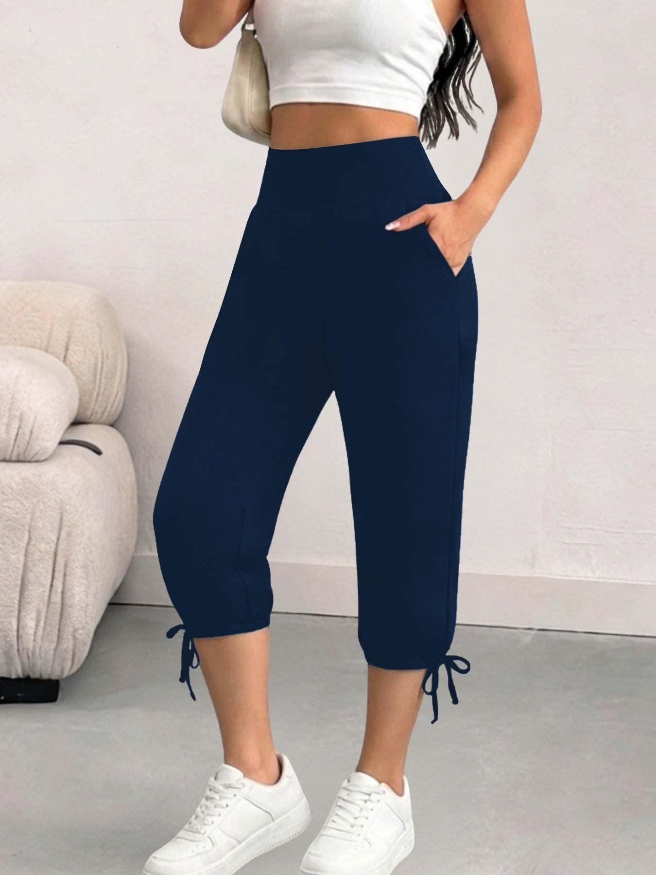 Luxencea™️ Elegant Comfort Capri Pants with Pockets