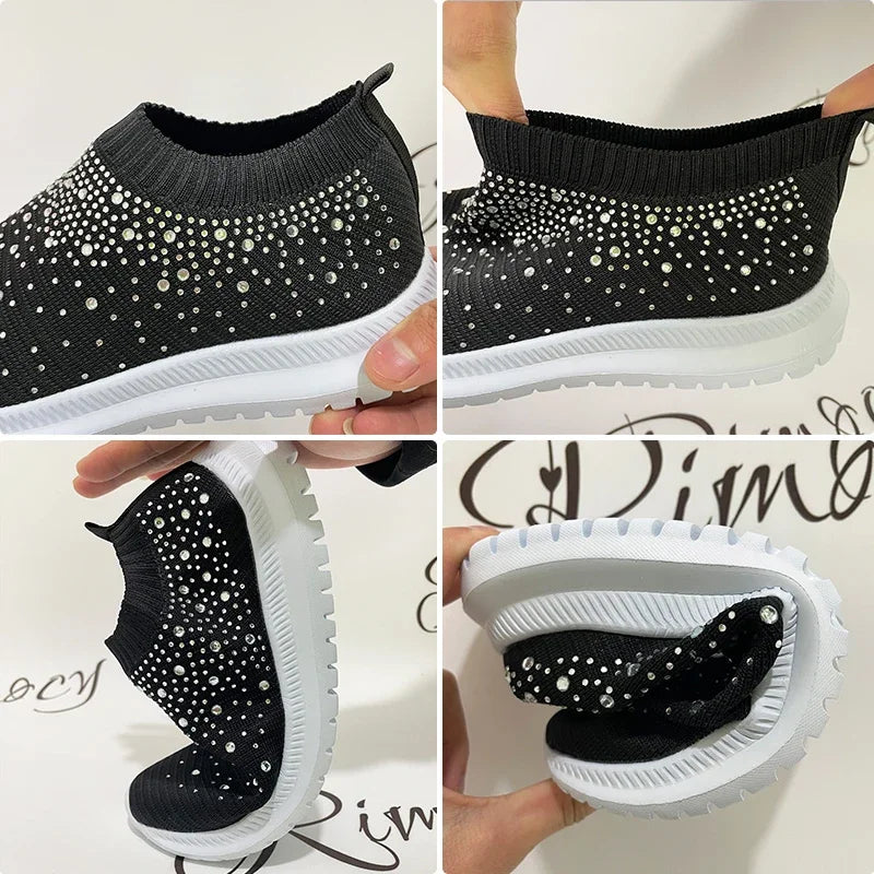 Luxencea™️ – Elegant Sparkle Comfort Sneakers